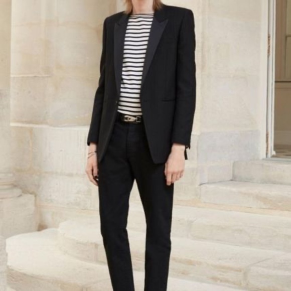 NWT SAINT LAURENT STRIPED T-SHIRT - Picture 2 of 4